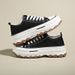 New Canvas Women's Black White Casual Woman Vulcanize Sneakers Comfortable Sport Walking Platform Flats Shoes 221_vogvips.com