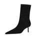 328-8 European And American Fashion Simple Versatile Women's With Thin High Heels, Pointed Toe, Suede, Slimming Short_vogvips.com