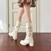 Two-Way Detachable Leg Long Women's 2025 New Autumn Winter Thick Heel Over-the-Knee Slip-On Riding Boots_vogvips.com