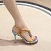 Summer Women's Sandals With Thin Straps, Square Rhinestones, Open Toe, Elegant Slimming, French Style, Beautiful And_vogvips.com