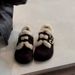 Sheepskin Plush Lined For Women 2025 Autumn Winter New Retro Warm Furry Cotton Shoes Versatile Closed-Toe_vogvips.com