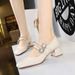 1389-1 Daily Versatile Sweet Mary Jane Women's Shoes Mid Heel Lacquered Leather Shallow Mouth Round Head Water Diamond_vogvips.com