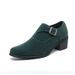 Men's Retro Chunky Sole Oxford Shoes - PU Leather Round Toe Business Casual Shoes With Rabbit Fur Lining (Black/Green/Brown) - Size 38-46_vogvips.com