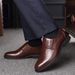 Crocodile-pattern Shoes For Young Men, Business Casual Slip-on Versatile Men's Formal Leather Shoes, Breathable, British_vogvips.com