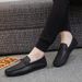New men's bean shoes striped soft leather light lazy shoes cover feet fashion casual shoes all fashion men's single shoes_vogvips.com