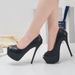 Spring And Autumn Slim Ultra High Heels, Waterproof Platform, Fish Mouth Single Shoes, Woven Plaid Material Women's_vogvips.com