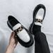 Loafers Business Formal Men's Slip-On Casual British Style Youth Glossy Platform Heel Height Increasing Leather Shoes_vogvips.com