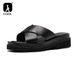Luxury Mens 2024 New Style Genuine Leather Outdoor Sandals Fashion Platform Business Slippers Summer Man Shoes_vogvips.com