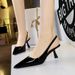 070-10 Style Fashionable Hollow Out Strap Women's Shallow Mouth Pointed Back Empty High Heels Single Shoes_vogvips.com