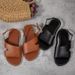 Women's Flat Sandals Summer New Solid Color Round Head One Line Buckle Outside Wear Casual Women's Shoes_vogvips.com
