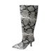 2026 New Fashionable Autumn-Winter High-Top Pointed-Toe High-Heeled Snake Pattern Women's Boots_vogvips.com