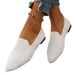Plus Size Pointed Toe Flat For Women Slip On Shallow Breathable All Season Work Shoes_vogvips.com
