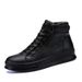 European Warm Series 2025 Sprig Me's Casual High-top Marti Korea Style British Fashio Tredy Leather Boots Versatile Studet Seakers_vogvips.com