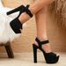 Peep-toe Platform Chunky Heel High-heeled Sandals, Cross-border Large-size Women's Shoes, European, American, Japanese,_vogvips.com