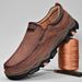 Plus-Size Men's Loafers Outdoor Work Shoes Soft Sole Slip-On Men's Casual Leather Shoes_vogvips.com
