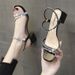 Sandals Fairy Fairy Wind Rhinestone Word With Thick Heel Roman High Heels Two Wear Women's Shoes_vogvips.com