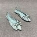 European Women's Shoes 2025 Spring-summer New Collection European-style Fabric Versatile Satin Bow Closed-toe Flat_vogvips.com