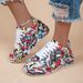 2023 European American Spring And Autumn New Graffiti For Women Thick-Soled Casual Painted Sports Running Shoes Trendy_vogvips.com