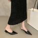 First Encounter Season Elegant Slimming Pointed Toe Cat Closed-Toe Sandals For Women, 2025 Summer New Soft Leather Thin_vogvips.com