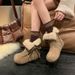 Height Increasing Genuine Leather Wool Snow Boots For Women, Winter Cotton Shoes With Added Fleece_vogvips.com