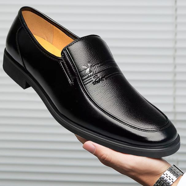 Leather Business Formal For Middle-aged Men Soft Sole Dad Spring And Autumn New Breathable Classic Men's Shoes_vogvips.com