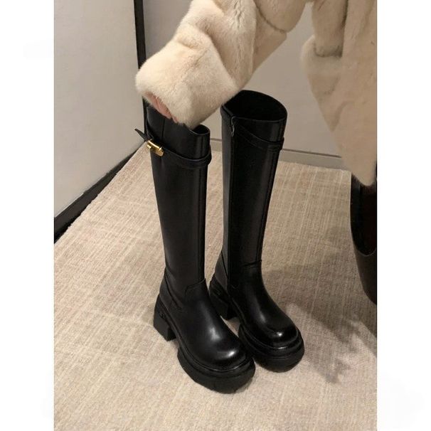 Platform Long For Women 2025 New Autumn Winter Short Over-the-Knee High Heel Riding Thick Leg Slimming Boots_vogvips.com