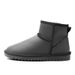 Genuine Leather Waterproof Winter Snow Boots For Men & Women - Slip-Resistant, Fleece-Lined, Comfortable & Warm Unisex Design (Black/Grey, Size 36-47)_vogvips.com
