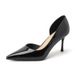 MTX 966-A5 Korea Style Fairy Wid Patet Leather High Heels 2026 Sprig New Solid Color Poited Toe Stiletto Shoes For_vogvips.com