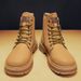 European Warm Series High-top Martin For Men, Autumn New British Style With Zipper Design, Height-increasing Thick-soled Men's Boots_vogvips.com