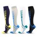 New men's and women's sports pressure socks multi-color outdoor running high tube compression socks_vogvips.com