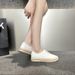 Rainbow Thick-Soled Canvas For Women, 2026 Summer New Style, Old Money Style Lace-Up Casual Sneakers, Trendy White Shoes_vogvips.com