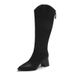 34-43 Large Size Shoes Pointed Toe Long Women's Autumn And Winter New Slimming V-Neck Over-the-Knee High Heels Riding_vogvips.com