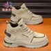 Patent Autumn Men's High-Top Work Shoes, Men's Trendy Versatile Thick-Soled Non-Slip Casual Ankle Boots, Safety Shoes_vogvips.com