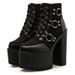15cm Thick Heel Dance T-Stage Platform Punk Nightclub Super High Heels Short Boots Women's Shoes 526-3_vogvips.com