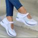New Mesh Casual Women's Shoes, Velcro Thick Sole Fly Woven Breathable Hollow Round Toe Oversized Fish Mouth Women's Shoes_vogvips.com
