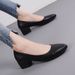 wangjia Wangjia Top Layer Cowhide Work For Women Black Professional Interview Office Formal Commuter Non Slip Leather_vogvips.com