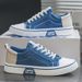 Summer Breathable Sports Casual Canvas Sneakers Soft Sole Men's Trendy Versatile Classic White Cloth Shoes_vogvips.com