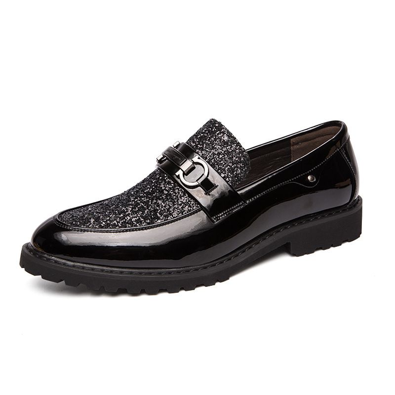 Plus Size Autumn Shiny Leather British Style Trendy Formal Business Casual Hairstylist Men's Shoes_vogvips.com