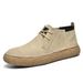 Euro Step Nubuck Leather Suede Mid-Top Sneakers Martin Boots Men's Casual Thick-Soled Trendy Shoes_vogvips.com
