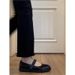 In Stock Leather~ Retro Black One-Strap Mary Jane For Women, Stunning Commuting Round-Toe Soft Sole Flat Shoes_vogvips.com