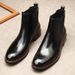 2023 New Formal High-top Shoes Leather Men's Trendy Short Fleece Lined Suede Slip-on Martin Boots_vogvips.com