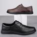 Men's Spring And Autumn Business Casual Light Lace-up Genuine Leather Soft Sole Dad Breathable Fashion Shoes_vogvips.com