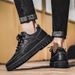 European Warm Series Men's Lightweight Chef Work Black Casual Safety Leather Shoes Sports Martin Boots Autumn Winter_vogvips.com