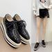 Women's Shoes New Brogue Thick Soled Platform Shoes Wedge Heeled Shoes For Women With Increased Height And Casual British Style Without Tiring Feet_vogvips.com