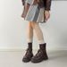 Martin Thick Sole 2025 Autumn Winter New Lace-up Ankle British Style Brown Melad Slimming Boots For Women_vogvips.com