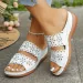 2026 New Flat Bottomed Hollowed Out Flower Shaped Women's Casual Shoes Retro Middle Aged Slippers_vogvips.com