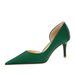 3226-A2 Korean Style Simple Thin Heel Shallow Mouth Pointed Toe Side Hollow Professional OL Versatile High Heels Women's_vogvips.com