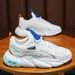 Spring New Breathable Mesh Men's Trend Versatile Small White Thick Soled Sports Shoes, Casual Dad Shoes_vogvips.com