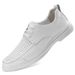 Men's Shoe Pattern Casual Leather Shoes Men's Leather Hole Shoes Lace-up Mesh Soft Sole Driving_vogvips.com
