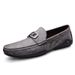 Men's Doudou Shoes Driving Shoes Low-top Pure Leather Surface Metal Trim Foot Cover Large Size Casual Shoes Small Leather Shoes_vogvips.com